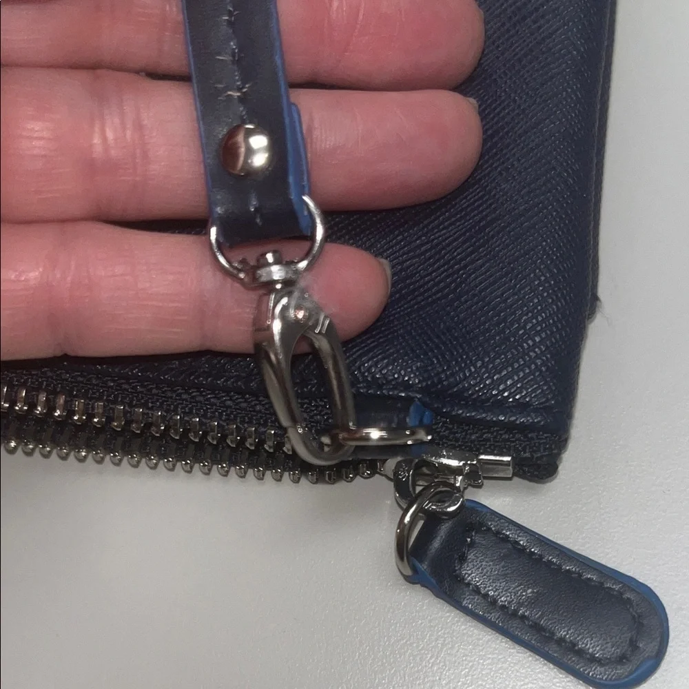 Brighton Navy Crossbody/wristlet Bag with Heart Design